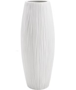 D&#39;Vine Dev 11 Inch White Ceramic Flower Vase, Waterfall Textured Vase Fo... - $644.61 MXN