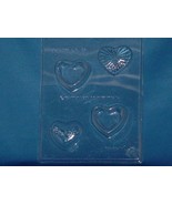 CANDY MOLD Love Hearts 4 molds on 1 Clear Plastic - $47.02 MXN