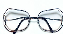 Vintage  Luxottica Andromeda Eyeglasses  55-18-135 Brownglo/Bluerose Ove... - $88.20