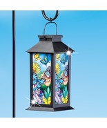 Solar LED Lighted Hanging Butterfly Flower Lantern Shepherds Hook Garden... - $450.04 MXN