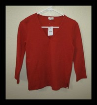 J Crew Women&#39;s V Neck Top Rust Orange Color Size XXS Retail 45.00 - €12,66 EUR