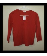 J Crew Women&#39;s V Neck Top Rust Orange Color Size XXS Retail 45.00 - €12,56 EUR