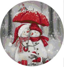 Counted Cross Stitch patterns/ Christmas Snowman and Dog/ Christmas 6 - £7.16 GBP