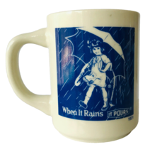 Morton Salt Coffee Cup Mug When It Rains It Pours Reproduced Ad from 1921 - $9.74