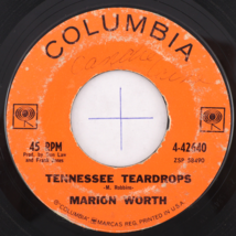 Marion Worth – Shake Me I Rattle / Tennessee Teardrops -  45 rpm Vinyl 7&quot; Single - £3.35 GBP