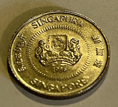 Singapore 10 Cents, 1980 Singapura Coins World Coin - £2.15 GBP