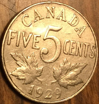 1929 Canada 5 Cents Coin - £1.09 GBP