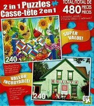 The Quilting Bee/Colorful Quilt Shop, Mahone Bay, Nova Scotia - Total 480 Puzzle - £10.05 GBP