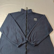 Team USA Olympic Men's Blue Full Zip Fleece Jacket Size XL image 9