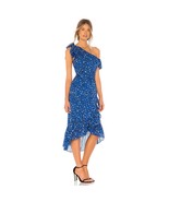 NWT Ulla Johnson Uma Dress Size 2 Floral Cobalt Off Shoulder Midi Hi Low... - $373.59 CAD