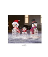 Indoor/outdoor 2-D Snowman Family Christmas Winter Yard Decor - £44.81 GBP