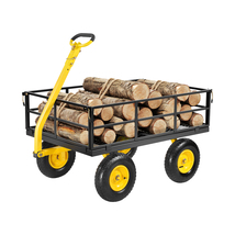 VEVOR 1200 lbs Steel Garden Cart, Heavy Duty Pullable Garden Wagon Yard ... - $2,946.20 MXN