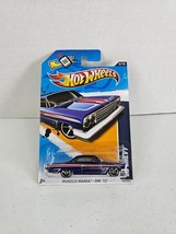 Hot Wheels Muscle Mania GM Blue with Red Stripes &#39;62 Chevy Toy Car #103 ... - £4.96 GBP