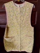 Vintage Kitchen Full Bib Apron Smock Coverall - Pastels: yellow, pink and green - £18.10 GBP