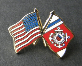 Us Coast Guard Uscg Small Flag Usa Combo Lapel Pin Badge 7/8 Inch - £4.50 GBP