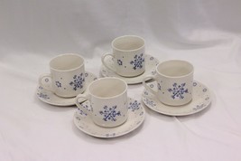 Gibson Christmas 4 Cups + 4 Saucers Snow Festival Xmas - $14.69