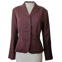 Brown Fitted Blazer Jacket Size 4 - £19.55 GBP
