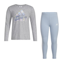 adidas Little Girls 2-pc. Legging Set Size 4,5,6,7 - £27.45 GBP