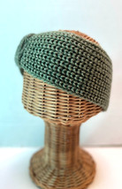 Soft Stretch Green Knit Mixed Shiny Thread Headwrap Neck Warmer Ear Head... - £12.70 GBP