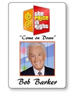 BOB BARKER from The Price is Right T V  Game Show Name Badge with pin Fa... - £11.98 GBP