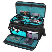 Large Cable File Bag With Inside Padded Bottom And Detachable Dividers, Dj Bag W - £95.11 GBP