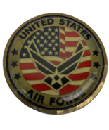 US Air Force Core Values Full Color Enamel Challenge Coin Golf Ball Mark... - $21.69 CAD
