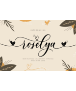 Roselya Script Font Font - $12.00