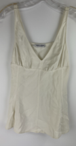 Giorgio Armani Le Collezioni Ivory Cream Side Zip Camisol Peplum Tank To... - $39.59