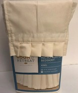 Room Retreat Micro Ruffle King Bedskirt Solid Ivory 15 in Drop Length-SH... - $34.53