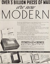 1936 Print Ad Pitney-Bowes Metered Mail Mailing Equipment Stamford,Conne... - $20.68