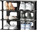 Shoe Racks For Bedroom Plastic Organizer For Closet 8 Tier Shoe Cubby Fr... - $60.99
