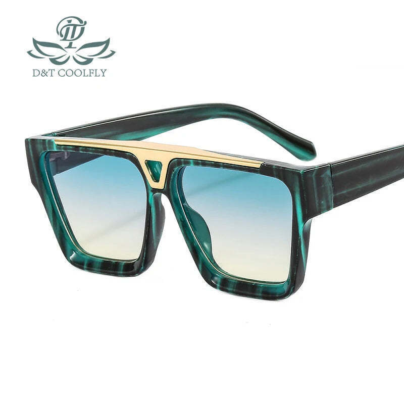 DT 2022 Designer Gradient Lens Square Sunglasses - $27.00
