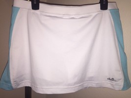 NWT ELLESSE TENNIS SKIRT/SKORT WHITE/TURQUOISE Size XL -14&quot; Long - £29.59 GBP