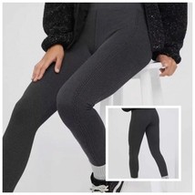 Offline by Aerie Big Chill Seamless Textured High Rise Leggings Gray Small - £15.76 GBP