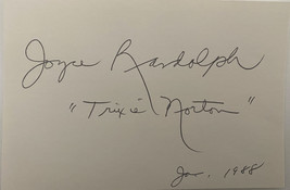 The Honeymooners Joyce Randolph original signature  - £19.98 GBP