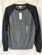 Mens Sonoma Fine Gauge Color Blocked Gray Sweater Large New - £13.40 GBP