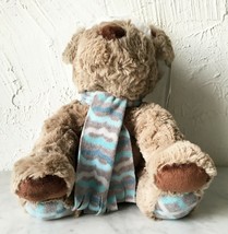 Gentle Treasures Stuffed Plush Brown Puppy Dog Joel Stocking Cap &amp; Scarf... - £14.90 GBP