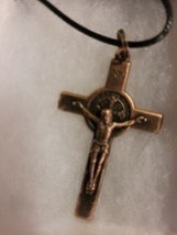 Catholic crucifix bronze colored  large  thumb200