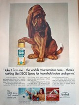 Lysol Spray Hound Dog Print Magazine Advertisement 1969 - $8.99