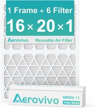 16X20X1 Air Filter Merv 11, 6 Pack, Actual Size: 15.59&quot; X 19.56&quot; X 0.78&quot; - $44.99