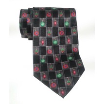 Hallmark Holiday Tradition Silk Dress Graphic Tie 59&quot; long 3.75&quot; wide  - £6.14 GBP