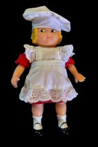 Vintage Campbell’s Soup Kids Girl Chef 5&quot; Rubber Vinyl Toy Doll - $11.30