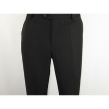 Men Renoir Flat Front Suit Separate Pants Slim Fit Slacks 201-1 Black image 6