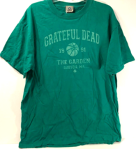 Grateful Dead Vintage 90s Garden Boston MA (2002) Green Liquid Blue T-Shirt XL - £59.20 GBP