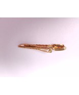 ✅ Vintage Men Neck Tie Clasp Bar Clip Fly Fishing Fish Sport Gold Tone P... - £5.81 GBP