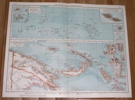 1924 VINTAGE MAP FORMER GERMAN COLONIES OCEANIA NEW GUINEA BISMARCK ARCH... - $27.96