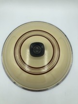 Club Cookware Aluminum Replacement Lid ONLY 10&quot; Almond w/Brown Rings EUC... - £9.72 GBP