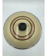 Club Cookware Aluminum Replacement Lid ONLY 10&quot; Almond w/Brown Rings EUC... - £9.56 GBP