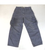 Vintage Levi’s Silvertab Khakis Gray Cargo Pants Tag Size 33x30 Y2K - £42.83 GBP