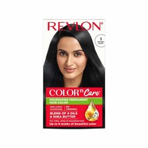 REVLON Color &#39;n Care, Nourishing Permanent Hair Color (1 Natural Black) - £14.38 GBP